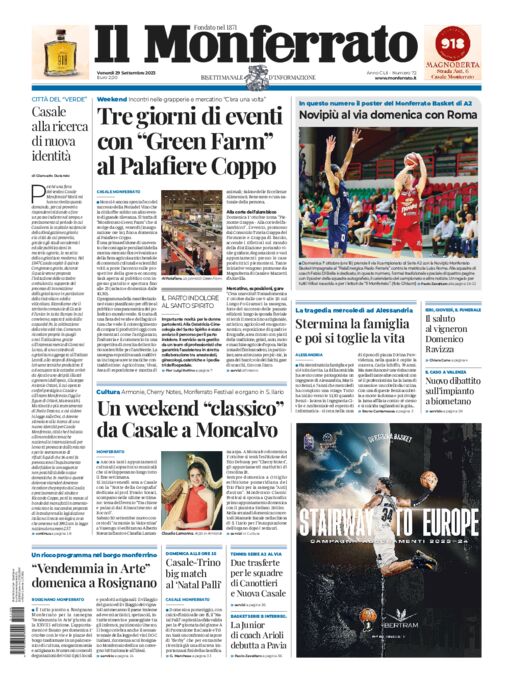 Il Monferrato - Edizione 72 del 29/09/2023